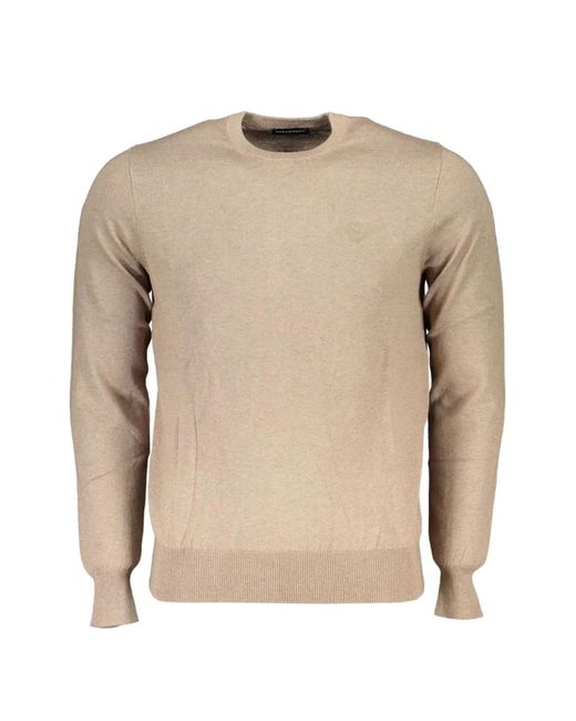 North Sails Natural Embroidered-Logo Crew-Neck Jumper for men