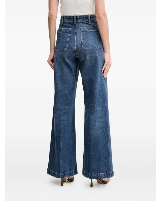 Polo Ralph Lauren Blue Patch-Pockets Wide-Leg Jeans