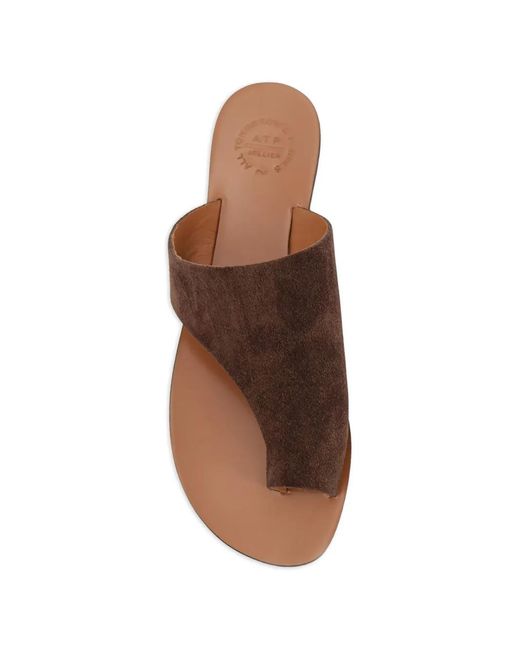 Atp Atelier Brown Rosa Toe-Strap Sandals
