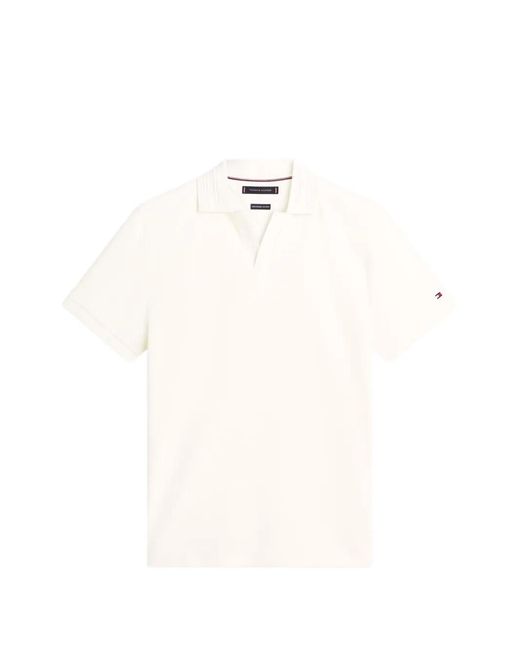 Tommy Hilfiger White Regular-Fit Short-Sleeve Cotton Polo Shirt for men