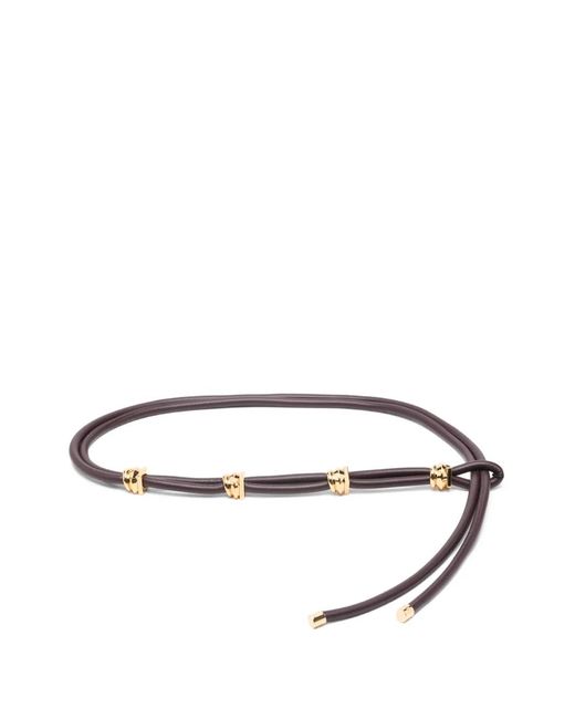 Elisabetta Franchi Metallic Detail Leather Belt
