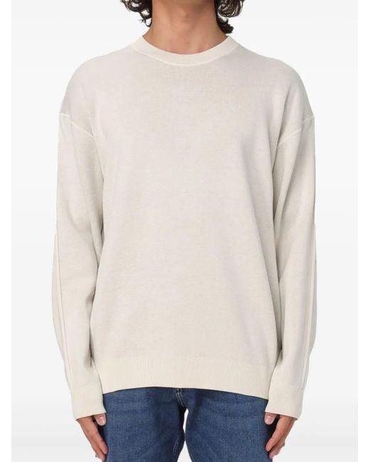 Boss White Crew-Neck Sweater for men