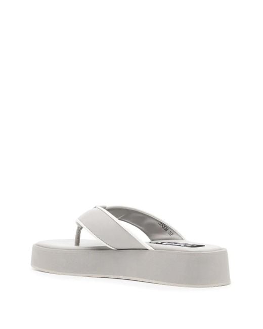 Senso White Paxton Platform Flip Flops