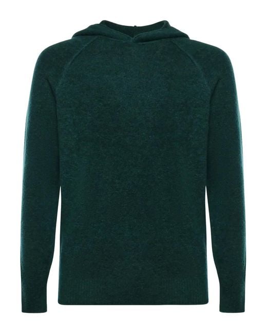 Mc2 Saint Barth Green Hoodie En Maille for men