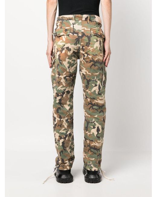 Purple Brand Natural Camouflage-print Cargo Trousers for men