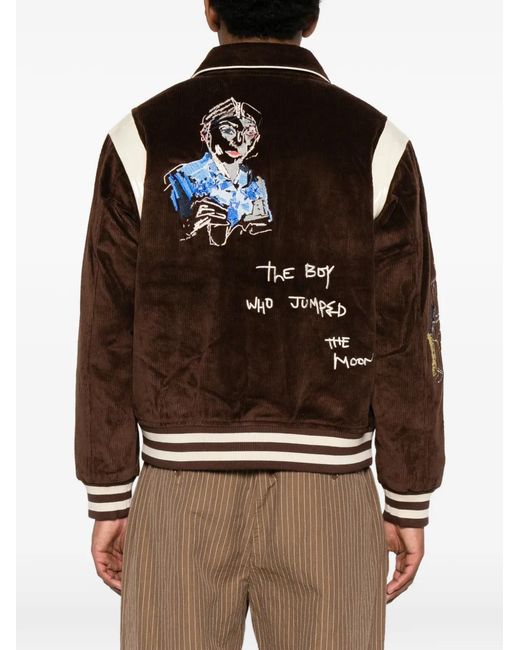 Kidsuper Brown Embroidered Corduroy Jacket for men