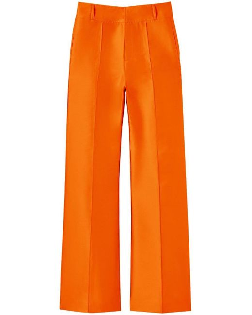 D'Estree Orange Yoshi Pressed-crease Trousers