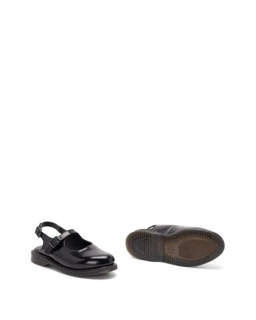 Dr. Martens Black Leather Flat Shoes