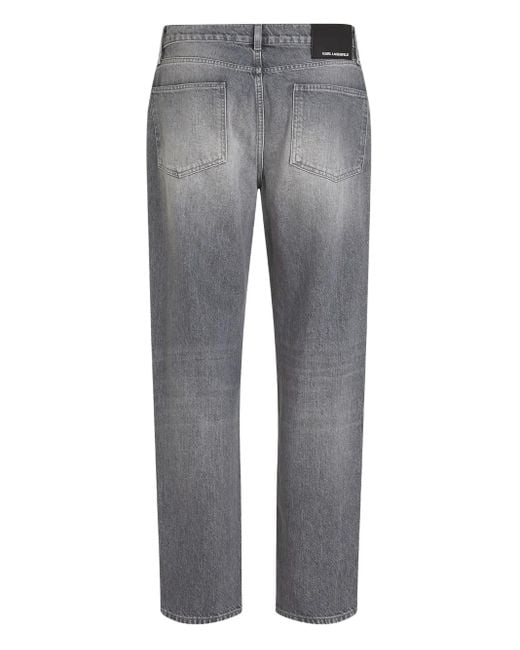 Karl Lagerfeld Gray Five-Pocket Jeans for men