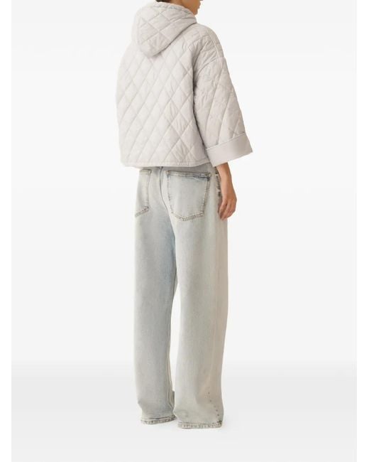 Fabiana Filippi White Quilted Hooded Jacket