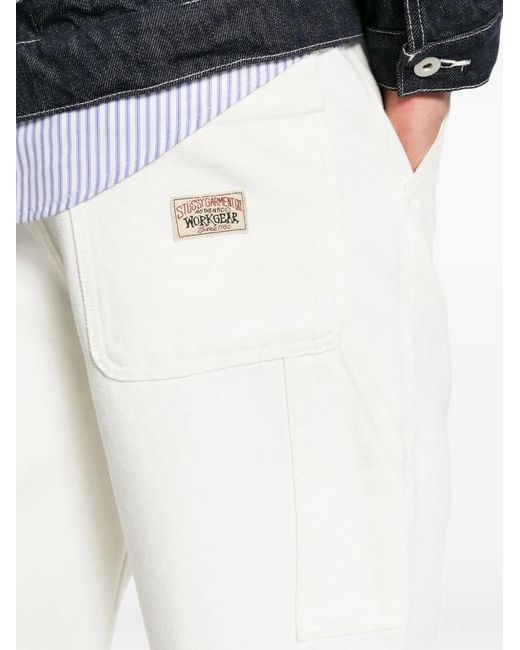 Stussy White Workgear Patch Jeans for men