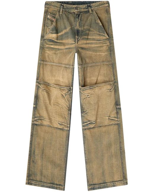 Jeans D-Shift A Gamba Ampia di DIESEL in Natural