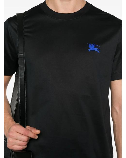 Burberry Black T-Shirt With Logo for men