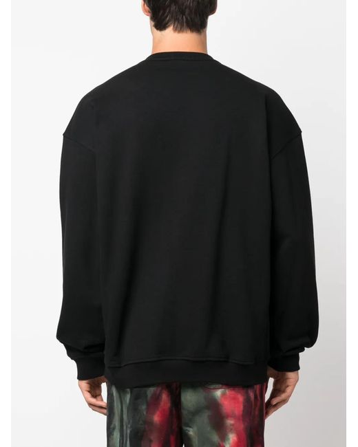 DIESEL Black Logo-Print Cotton Sweatshirt for men