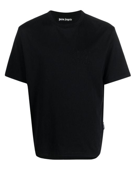Palm Angels T-Shirt mit Monogramm in Black für Herren