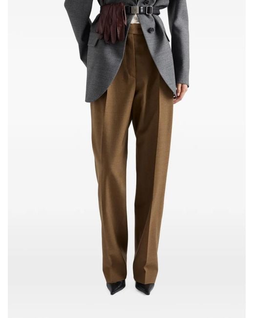Prada Wollen Broek in het Natural