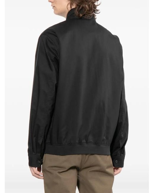 Fred Perry Black Logo-Embroidered Jacket for men