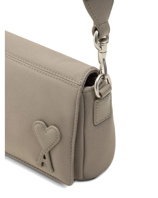 AMI White Marcel Padded Shoulder Bag