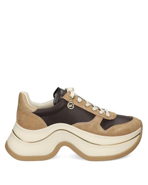 MICHAEL Michael Kors Multicolor Leather Suede Platform Sneakers