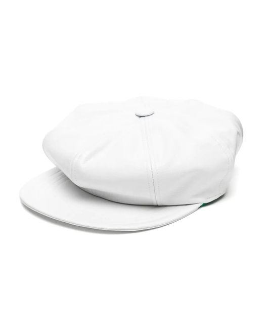 Madison Maison White Schiffermütze Aus Lackleder