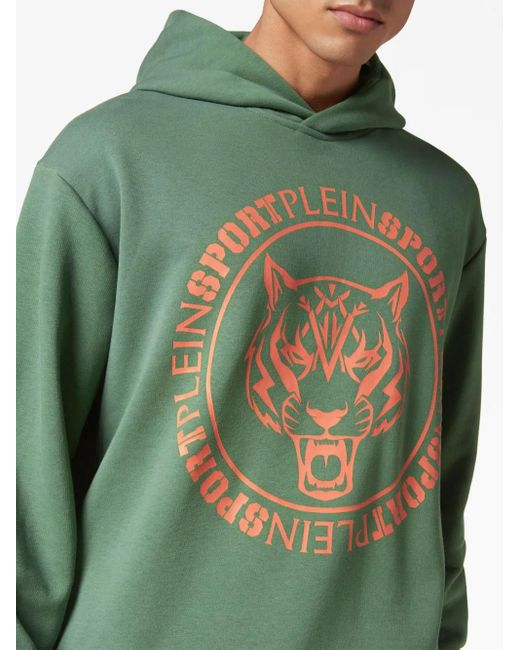 Philipp Plein Green Tiger Long-Sleeve Sweatshirt for men
