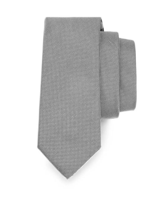 Ferragamo White Micro-Check Tie for men