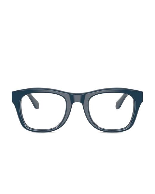 Giorgio Armani Blue Square-Frame Glasses for men