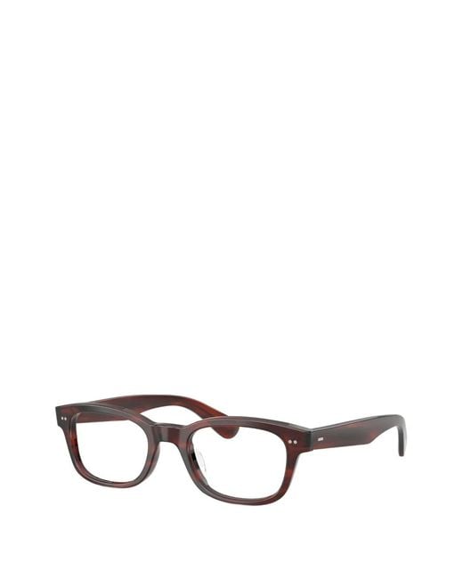 Oliver Peoples Brown Tiello Square-Frame Glasses