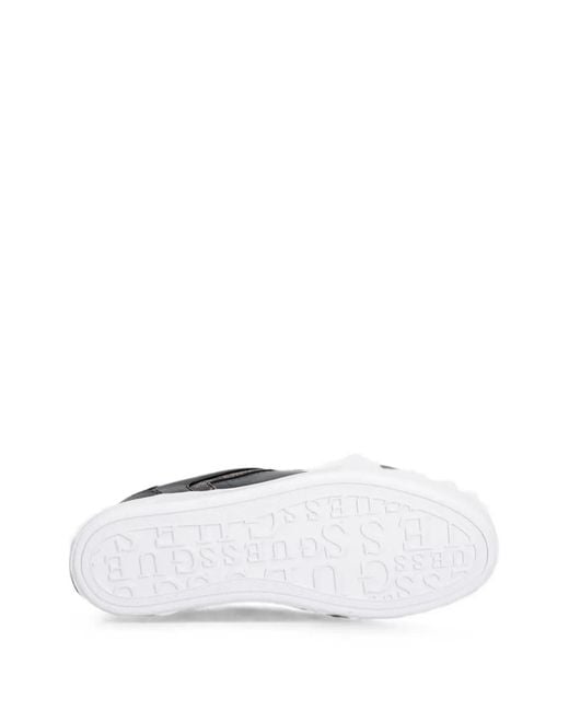 Sneakers Con Inserti E Logo di Guess in Black