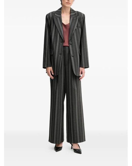 Mos Mosh Black Striped Button Blazer