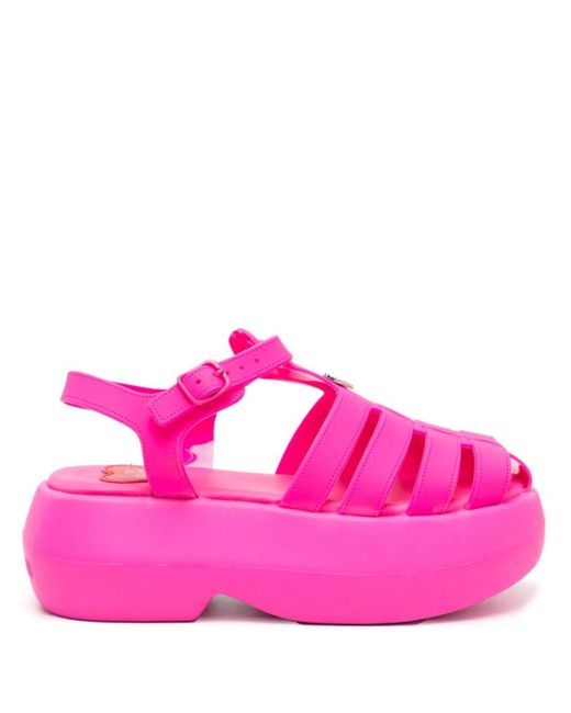 Sandalias con plataforma Love Moschino de color Pink
