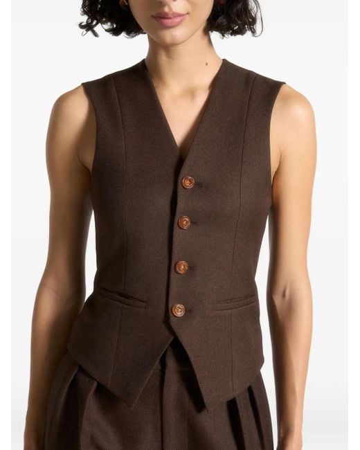 Manière De Voir Brown Christine Tailored Cinch Waistcoat