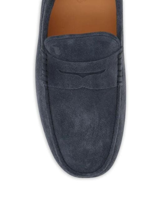Tod's Blue Suede Loafers for men