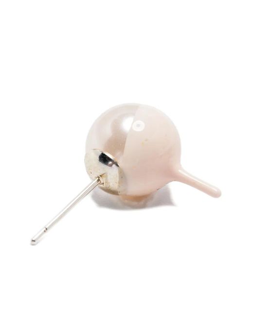 OTTOLINGER White Two-Tone Pearl Earrings