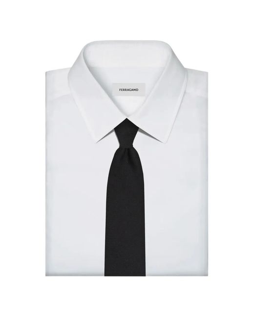 Ferragamo Black Jacquard Tie for men