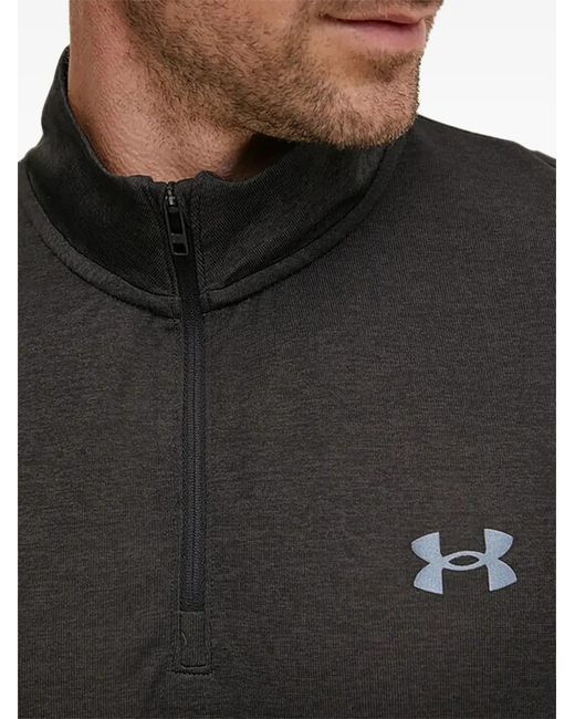 Under Armour Gray Zip Mock-Neck Sweatshirt for men