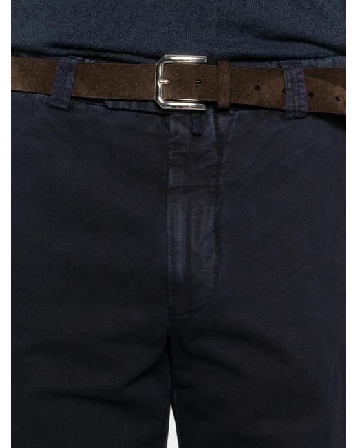 Berwich Blue Buttoned Trousers for men