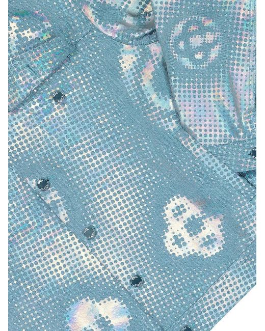 Casablanca Blue Monogram Denim Jacket for men