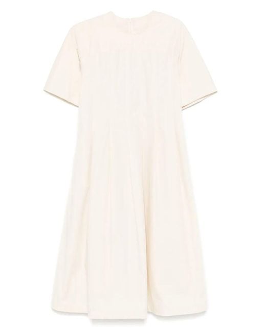 Add White Cotton Midi Dress