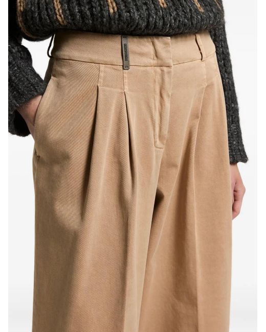 Peserico タックパンツ Natural