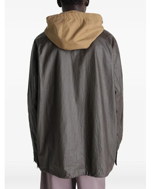 Lemaire Detachable Hood Rain Coat in Brown for Men | Lyst Canada