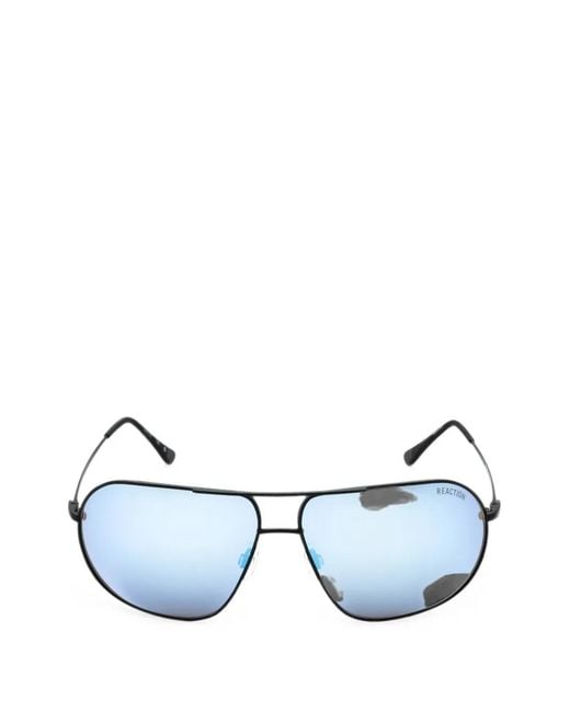 Kenneth Cole Blue Pilot-Frame Mirrored Sunglasses for men