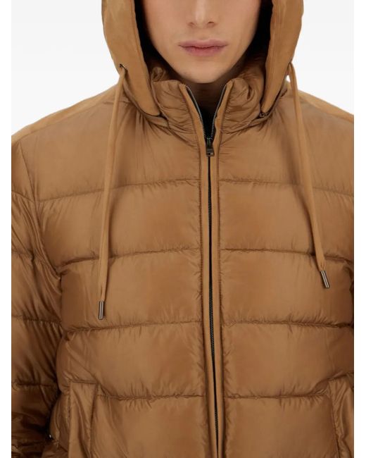 Herno Brown Quilted Padded Jacket for men