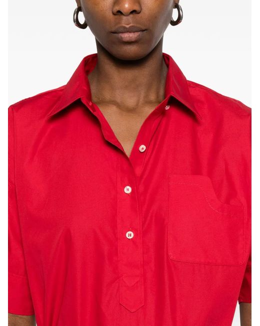 CUANTICO Red Pocket Polo Shirt