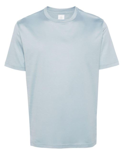 T-shirt en coton à col rond Eleventy pour homme en coloris Blue