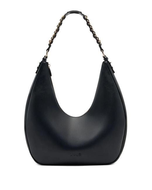 Liu Jo Black Large Chain-Embellished Shoulder Bag