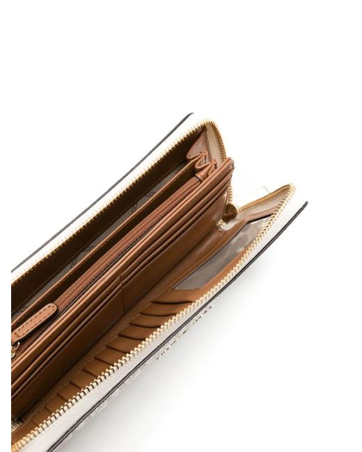 Michael Kors White Jet Set Monogram Wallet