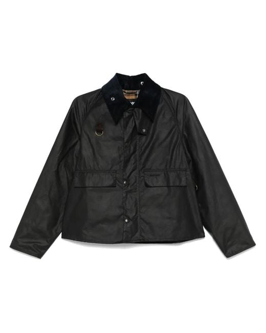 Barbour Jas Met Ribfluwelen Kraag in het Black voor heren