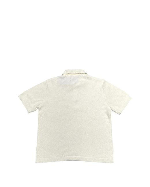 Sinclair White Polo À Ourlet Droit for men