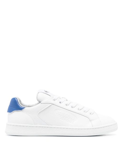 Missoni Sport Leather Trainers in White | Lyst